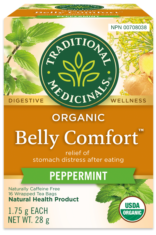 Tisane biologique Confort pour le bedon à la menthe poivrée
