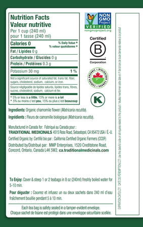 Tisane biologique à la camomille