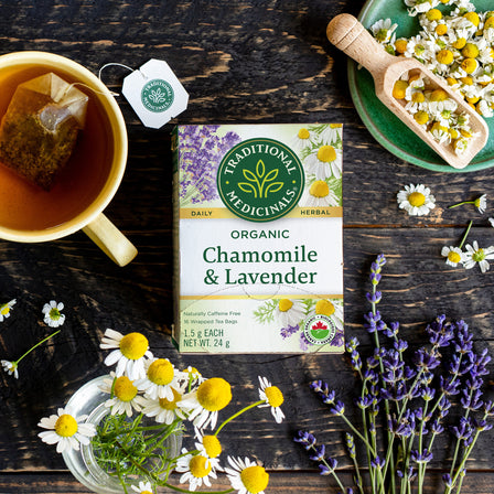 Tisane biologique à la camomille et à la lavande