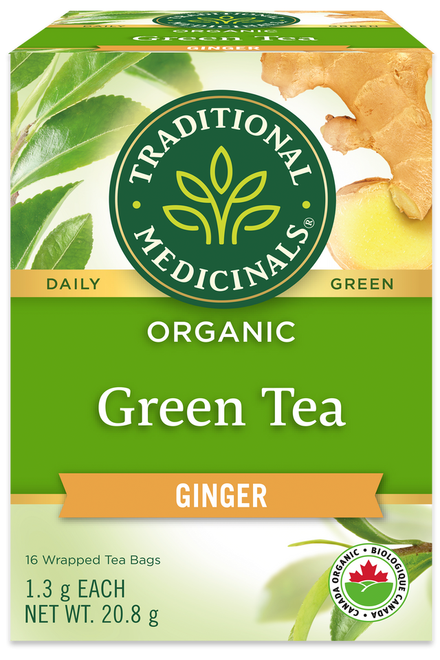 Thé vert biologique au gingembre