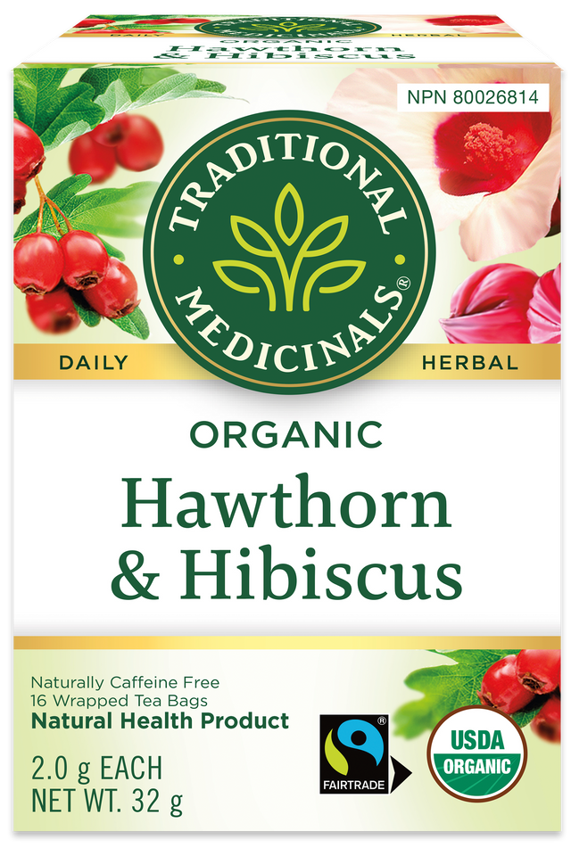 Tisane biologique à l’aubépine et à l’hibiscus