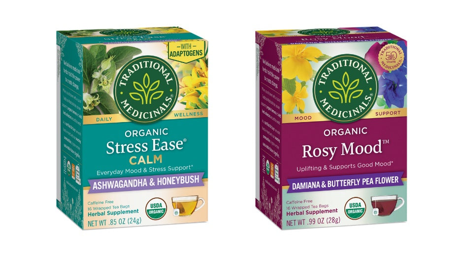 Traditional Medicinals® Expands Wellness Offerings With Dual Launch of Rosy Mood™ and Stress Ease® Calm Teas