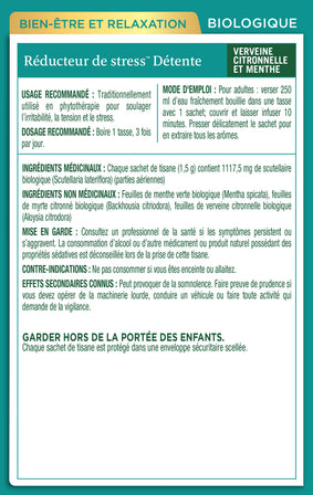 Tisane biologique Réducteur de stress™ détente