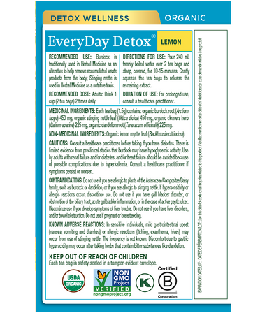Tisane biologique EveryDay Detox® au citron