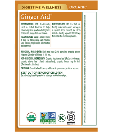 Tisane biologique Ginger Aid®