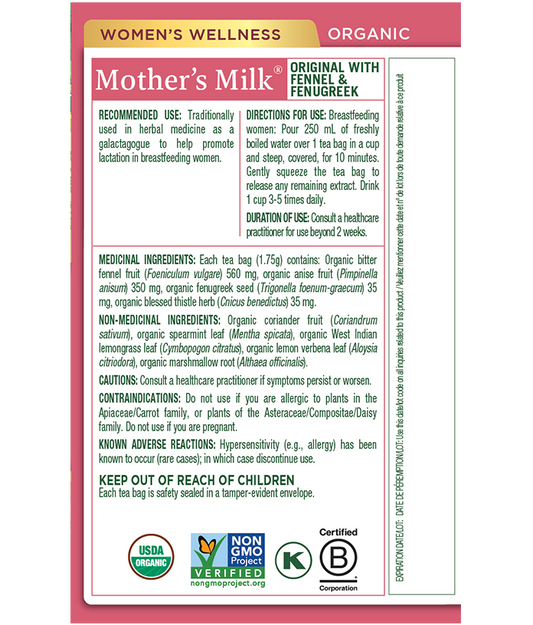 Tisane biologique Mother’s Milk®