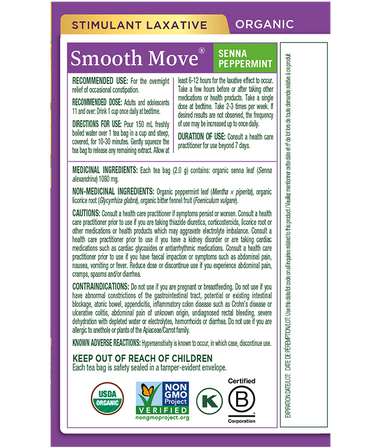 Tisane biologique Smooth Move® à la menthe poivrée