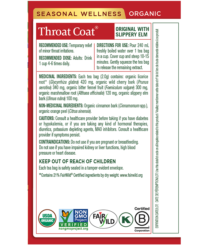 Tisane biologique Throat Coat® View 2